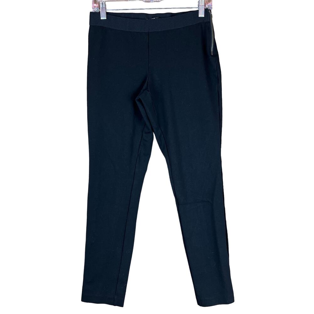 J Crew Mercantile Womens Pants Black Skinny Tapered Side Zip Leggings Stretch 8